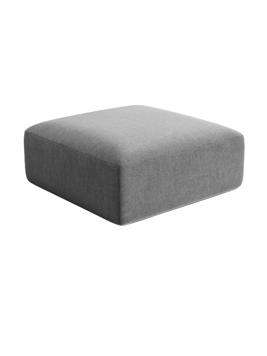 
"Campi" Design Ottoman - Velvet Grey