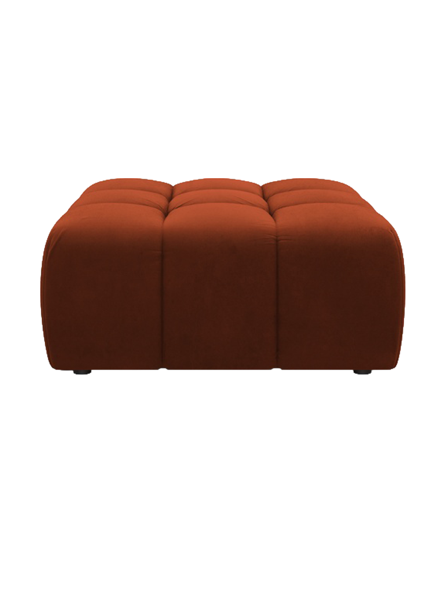 
Pouf design « Hawaii » - Velours Terre cuite / Pièce d'angle droite