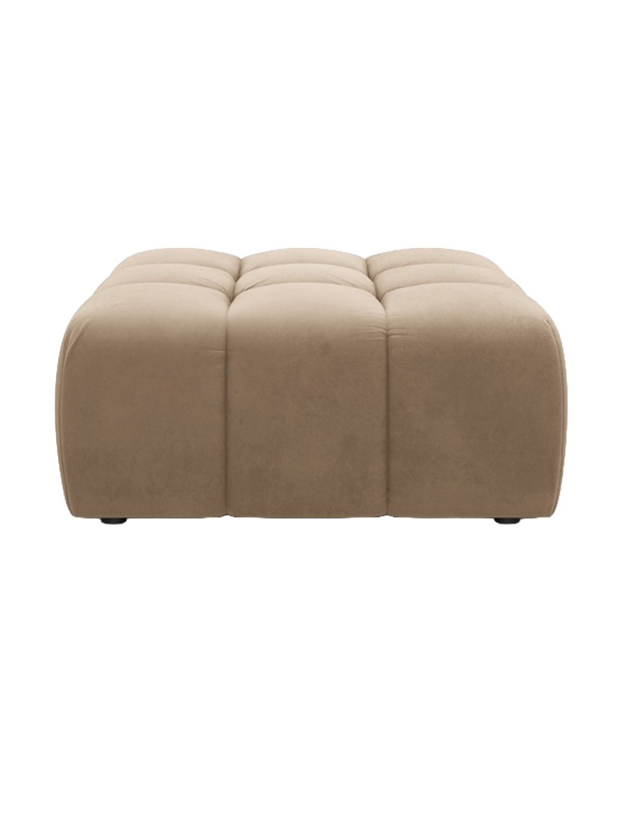 
Pouf design « Hawaii » - Cappuccino velouté / Pièce d'angle droite