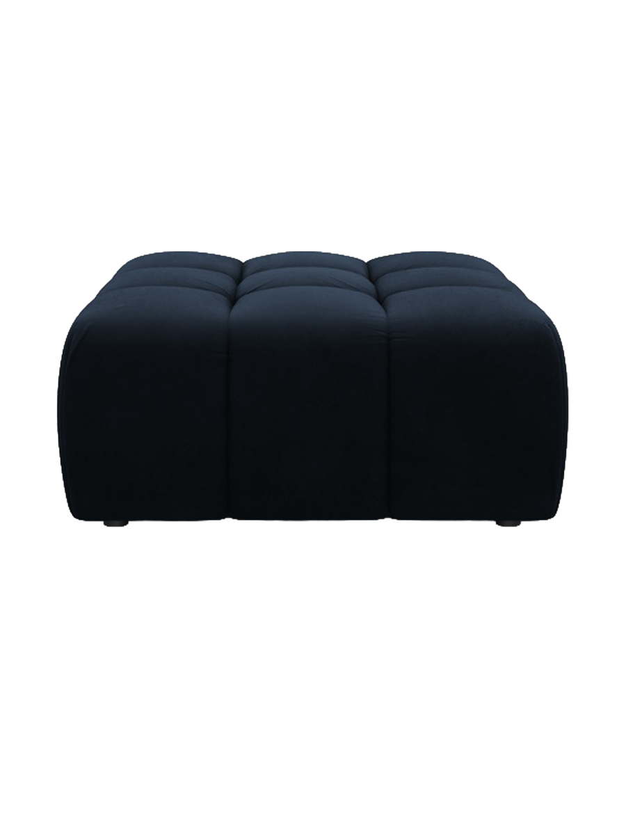 
Pouf design « Hawaii » - Velours bleu marine / Pièce d'angle droite