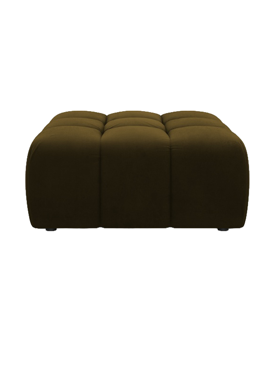 
Pouf design « Hawaii » - Velours Pistache / Pièce d'angle droite