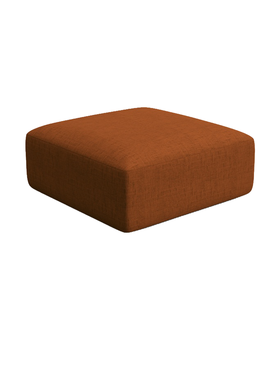
"Campi" Design Ottoman - Upholstery fabric Brick