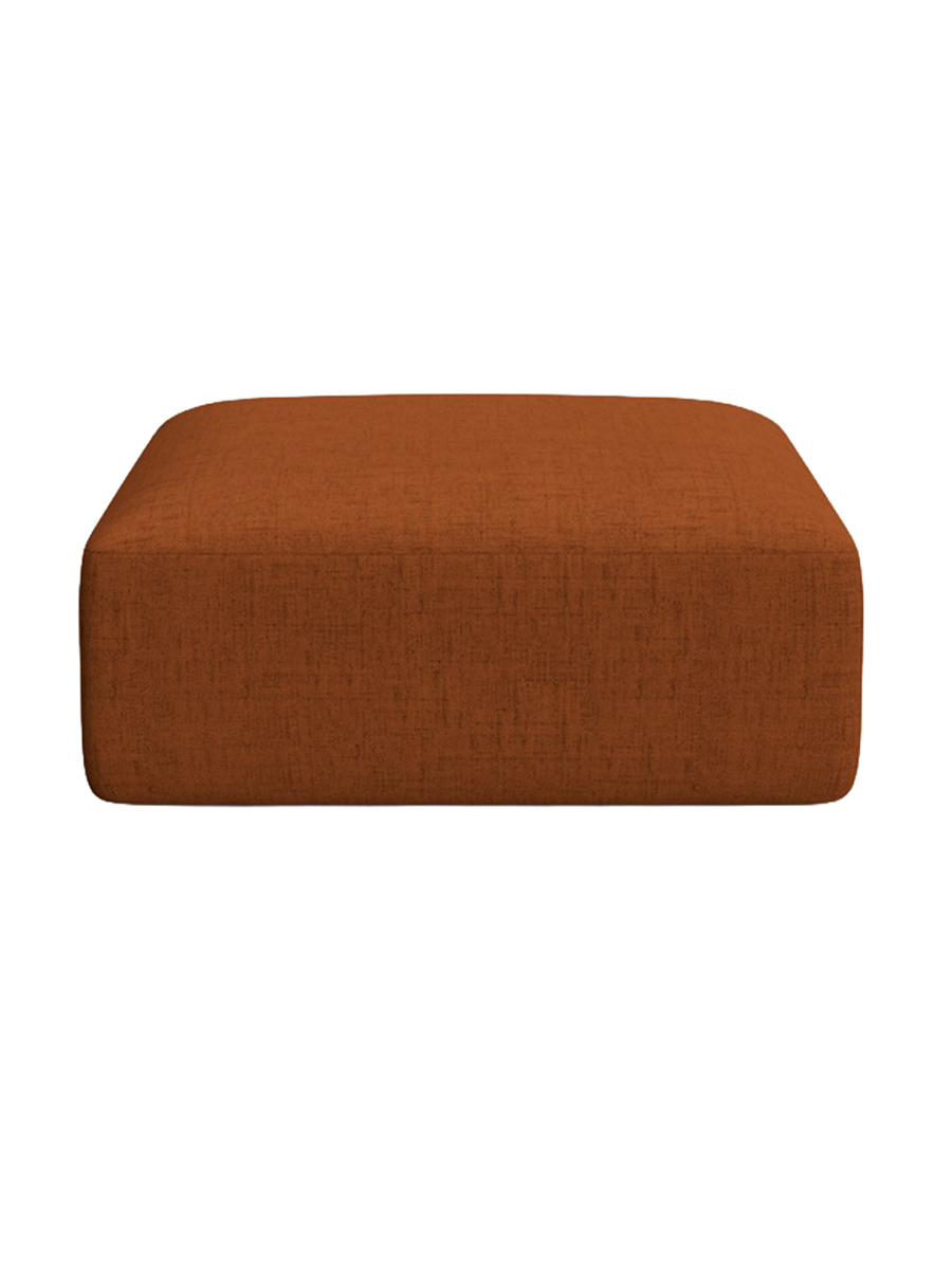 
"Campi" Design Ottoman - Upholstery fabric Brick