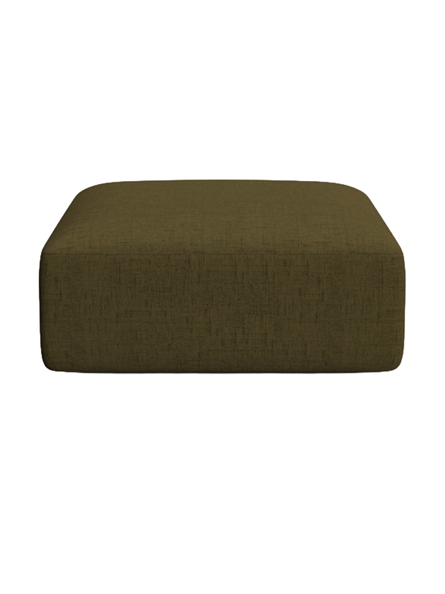 
"Campi" Design Ottoman - Textured Fabric Green