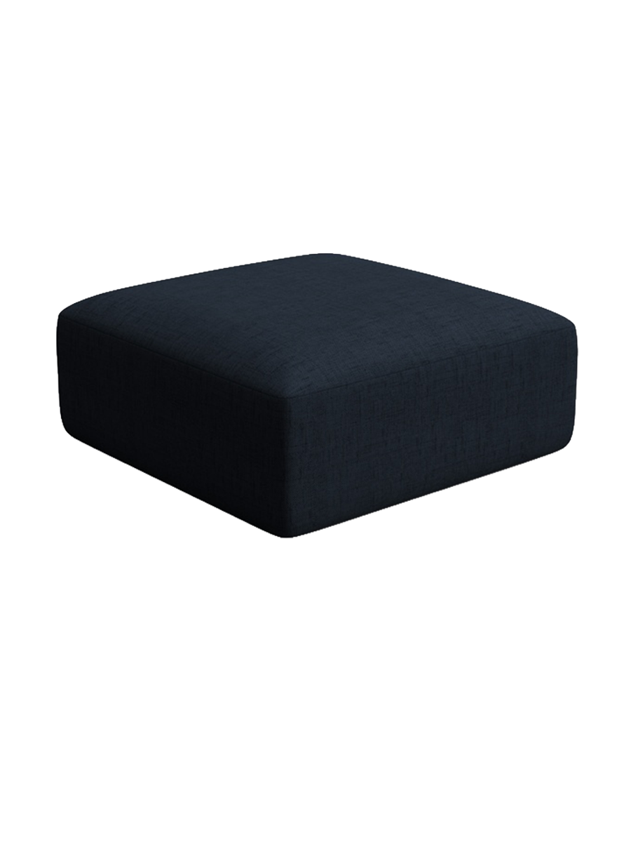 
"Campi" Design Ottoman - Structured Fabric Royal Blue