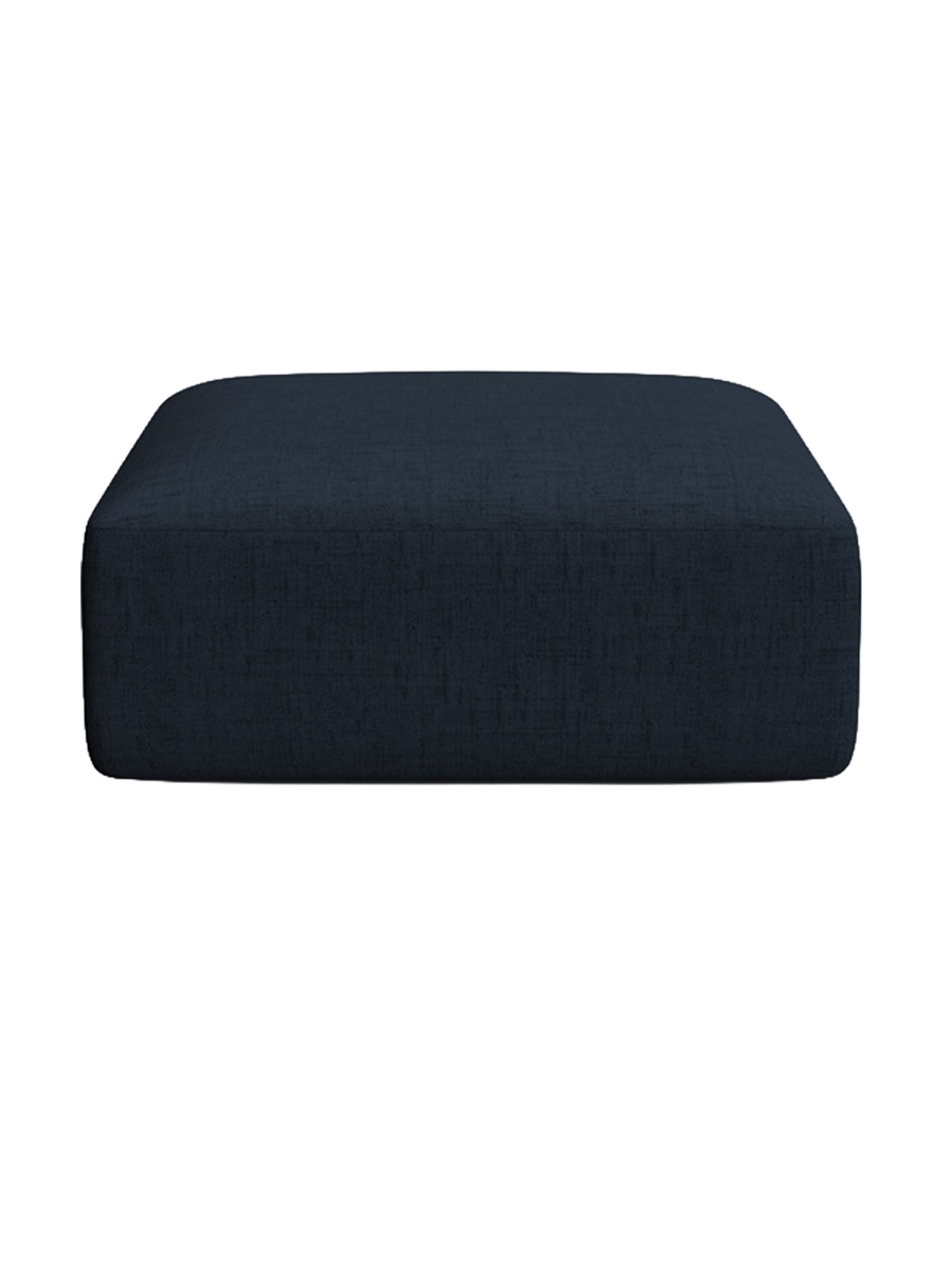 
"Campi" Design Ottoman - Structured Fabric Royal Blue