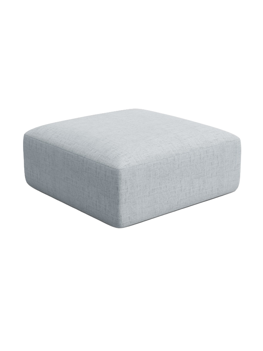 
"Campi" Design Ottoman - Structural Fabric Light Grey