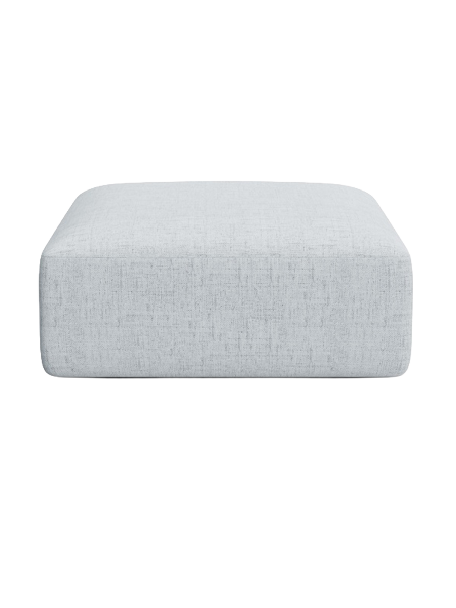 
"Campi" Design Ottoman - Structural Fabric Light Grey