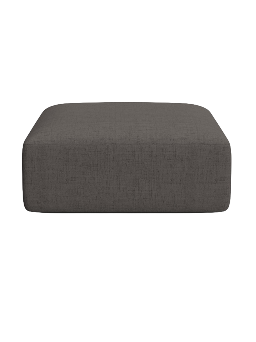 
"Campi" Design Ottoman - Textured Fabric Grey