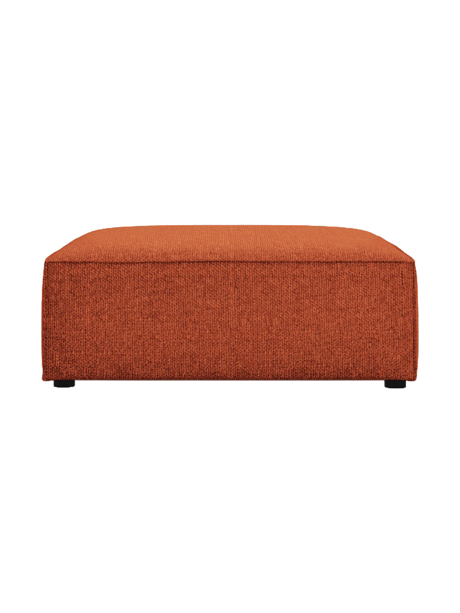
Designer Ottoman "Arendal" - Chenille Terracotta