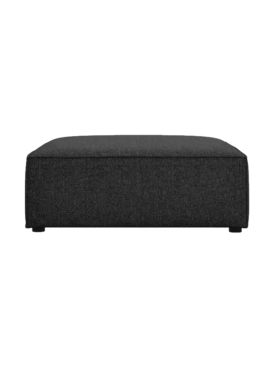 
Designer Ottoman "Arendal" - Chenille Black