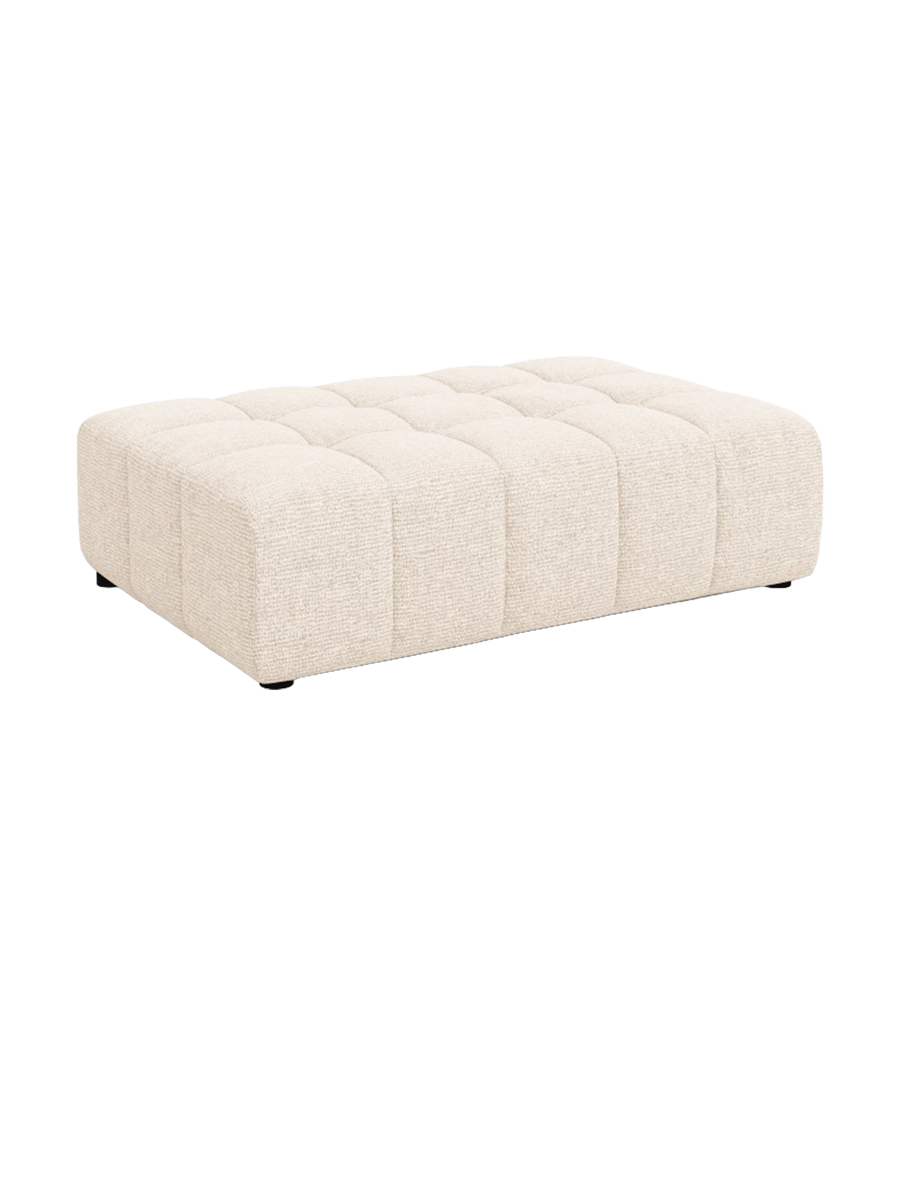 
Designer Ottoman "Chicago" - Chenille Light Beige