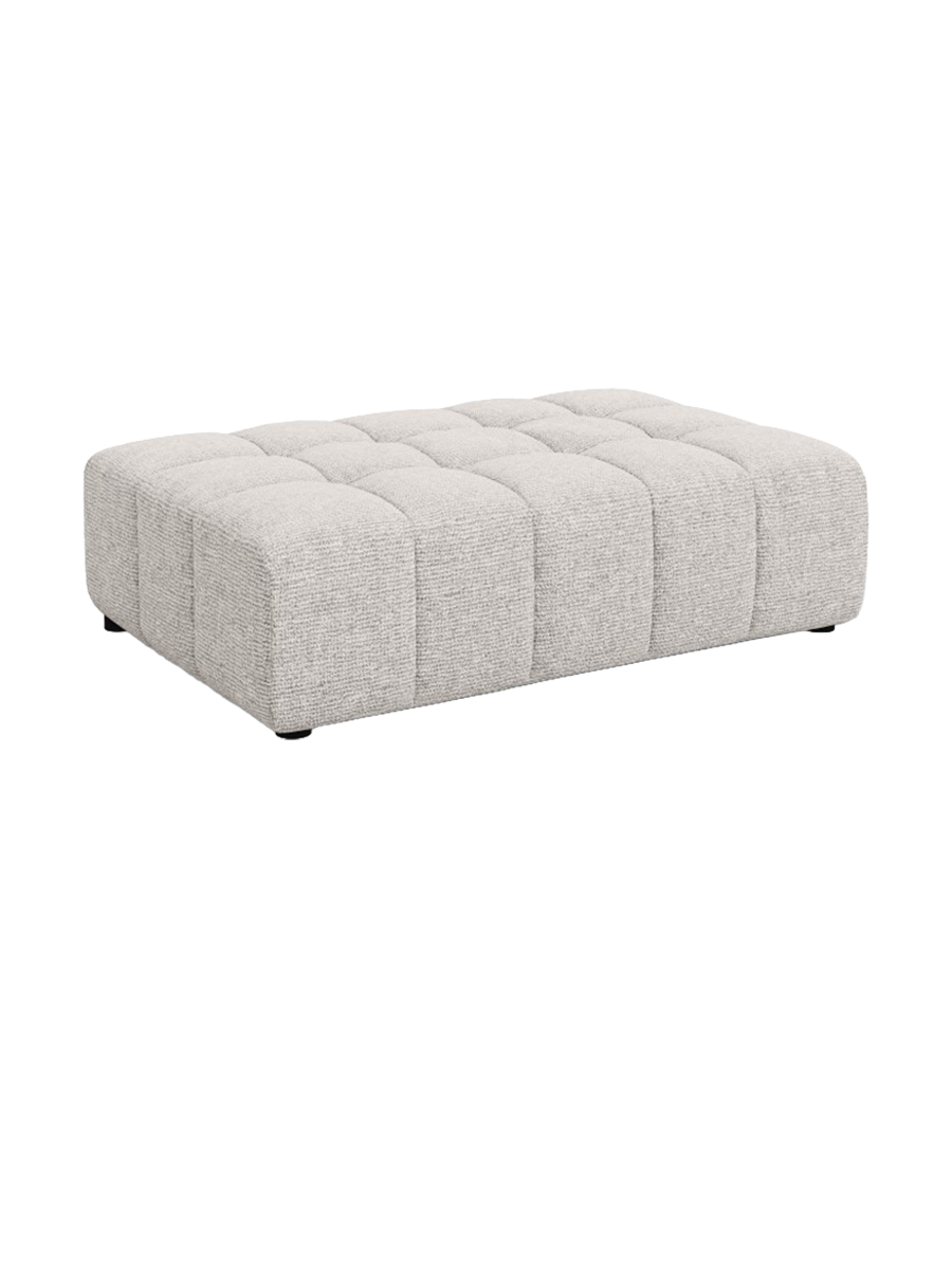 
Designer Ottoman "Chicago" - Chenille Light Grey