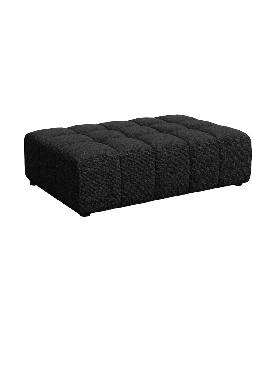 
Designer Ottoman "Chicago" - Chenille Black