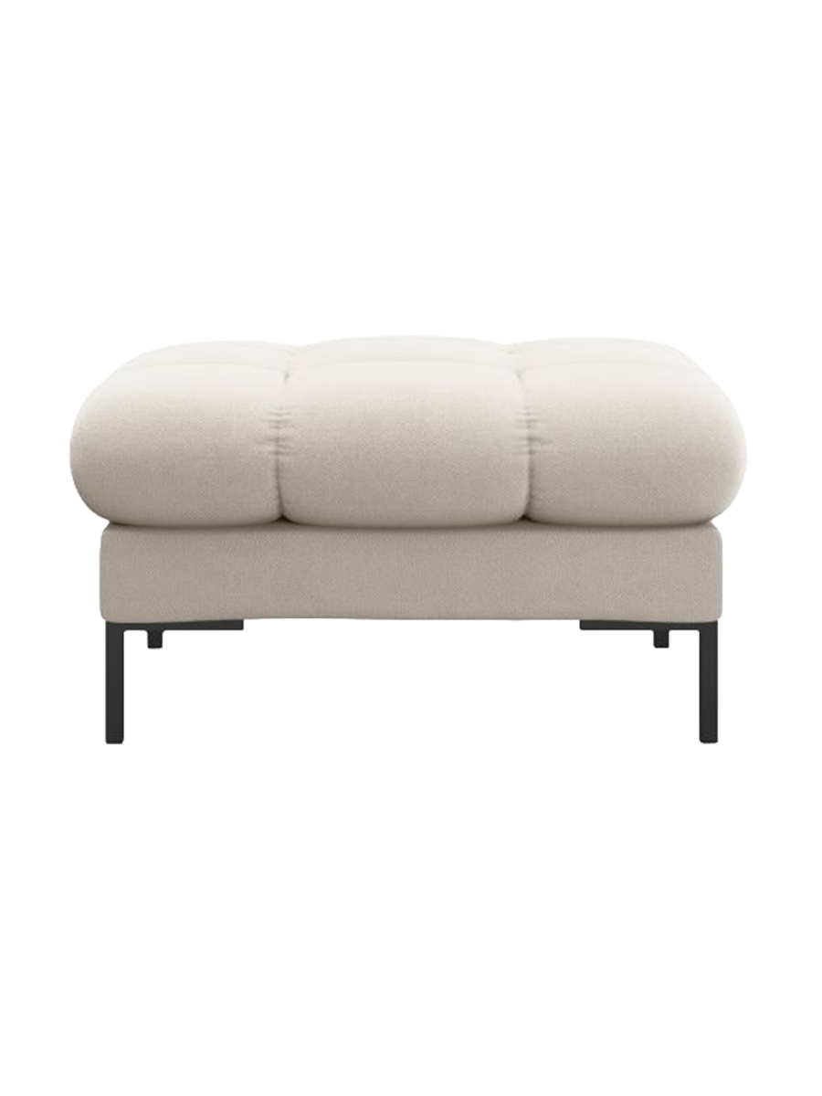 
Design Sitzpouf „Bali“ - Strukturstoff Beige / Schwarz