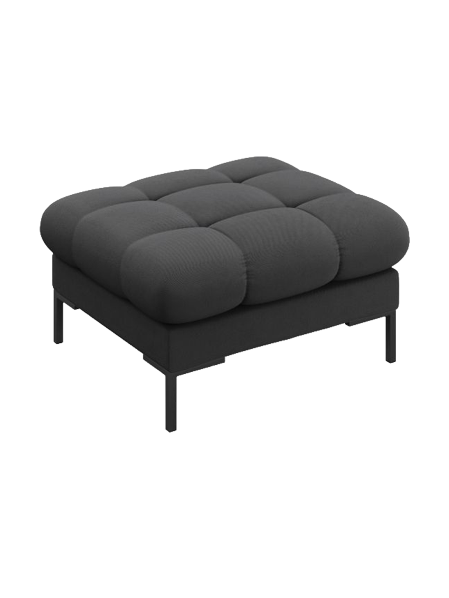 
Design Sitzpouf „Bali“ - Strukturstoff Dunkelgrau / Schwarz