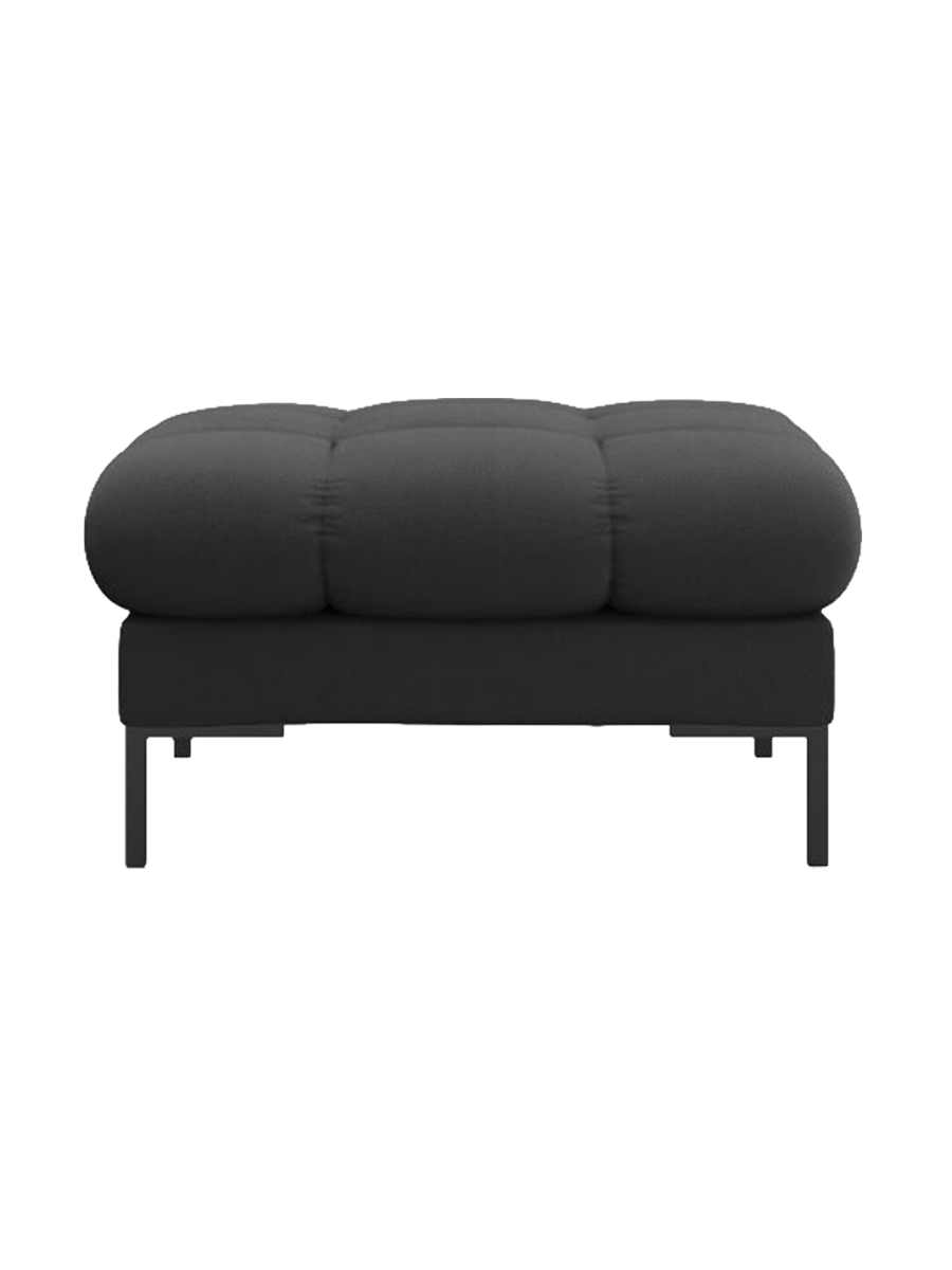 
Design Sitzpouf „Bali“ - Strukturstoff Dunkelgrau / Schwarz