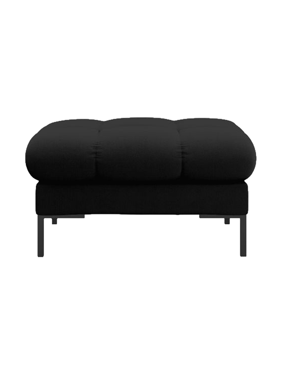 
Design Sitzpouf „Bali“ - Strukturstoff Schwarz / Schwarz