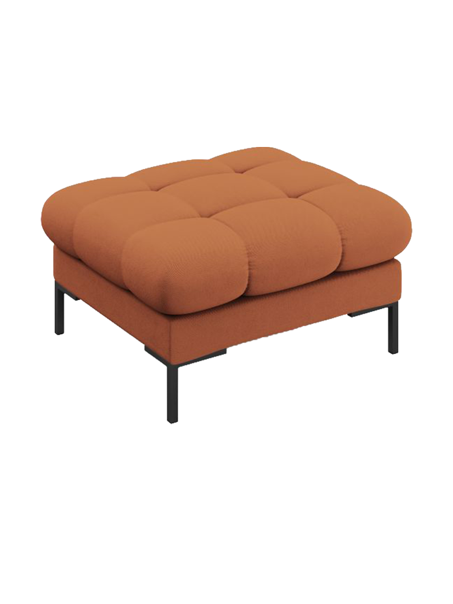 
Design Sitzpouf „Bali“ - Strukturstoff Brick / Schwarz