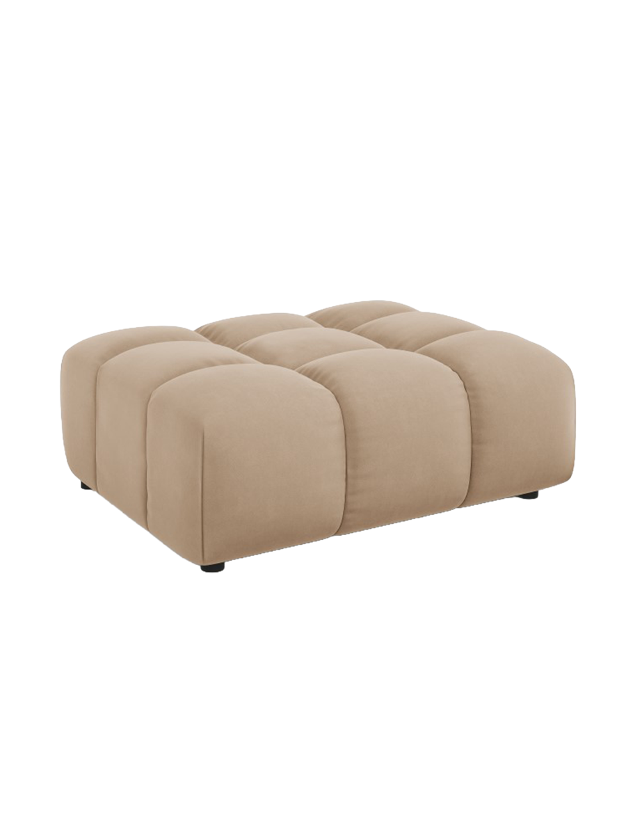 
Pouf design « Sky » - Velours Sable / Pièce d'angle gauche