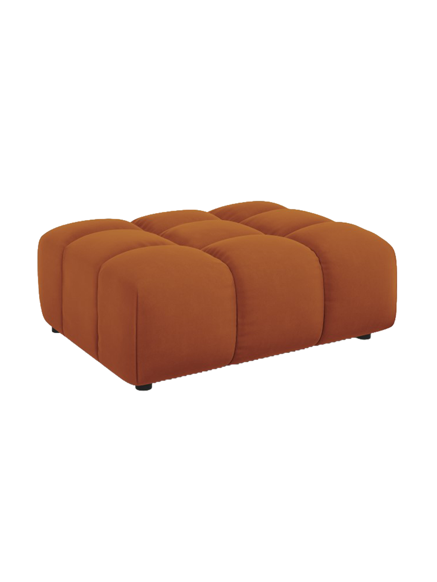 
Pouf design « Sky » - Velours Terre cuite / Pièce d'angle gauche