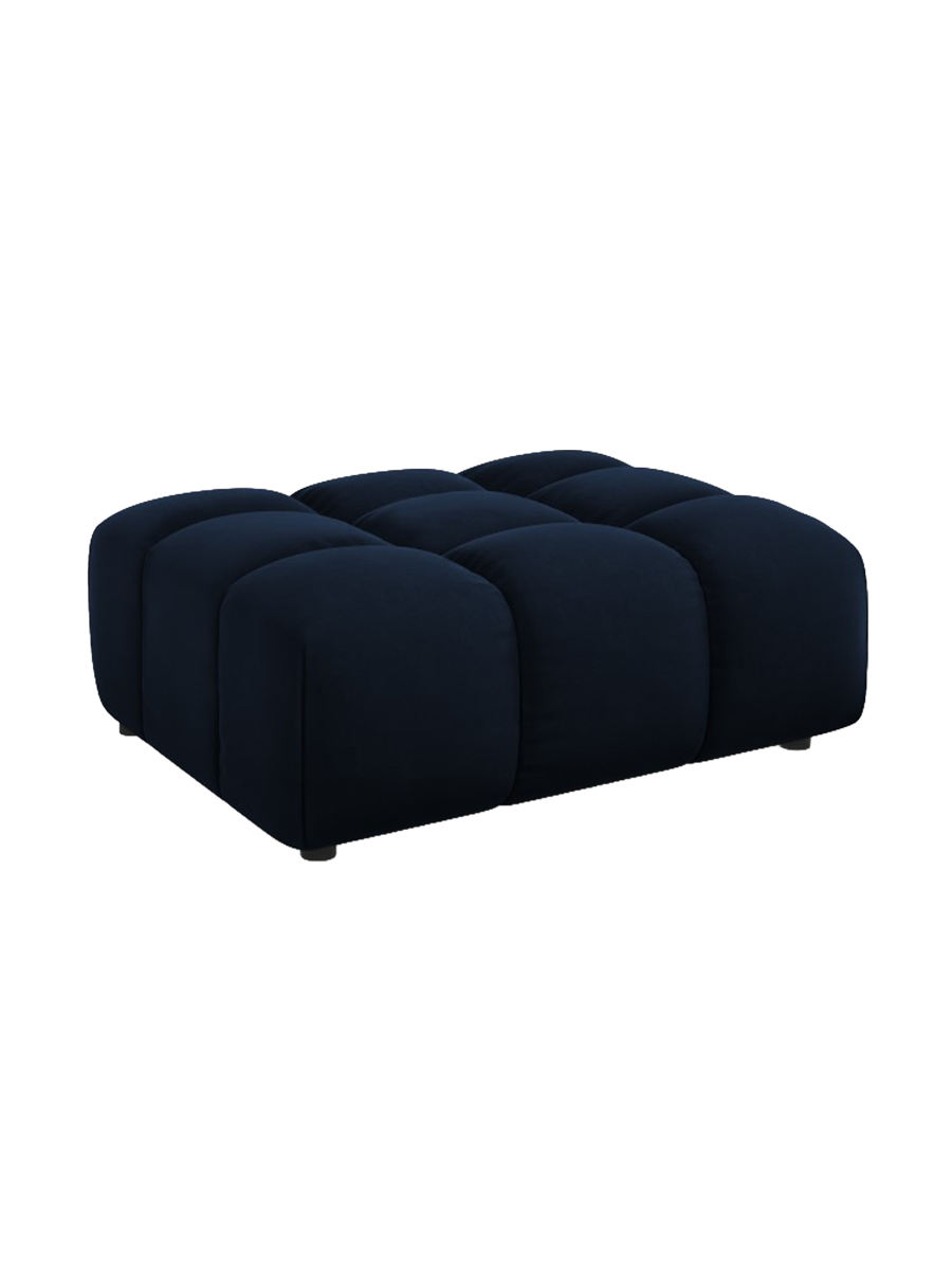 
Pouf design « Sky » - Velours bleu roi / Pièce d'angle gauche