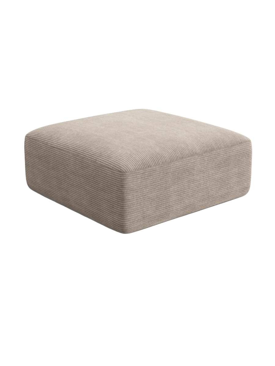 
"Campi" Design Ottoman - Corduroy Cappuccino