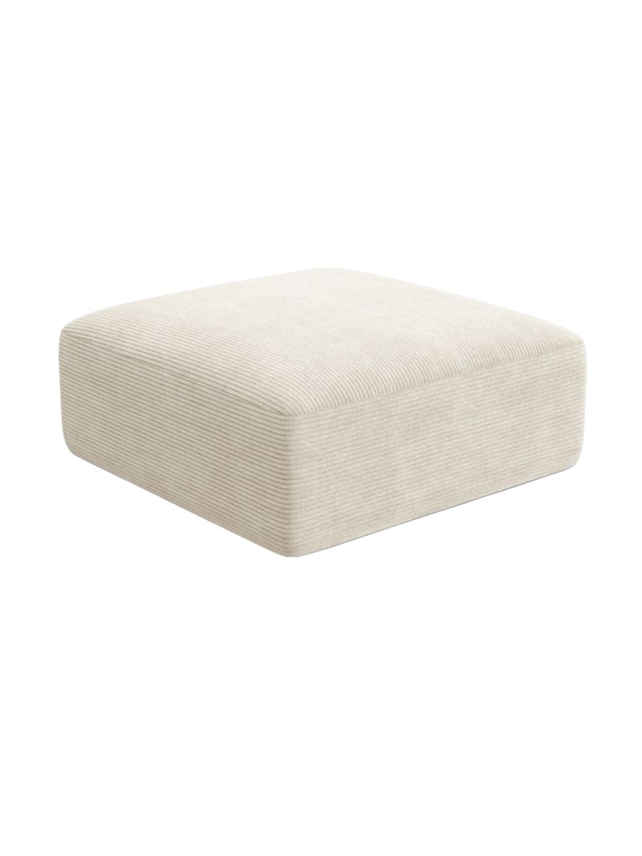 
"Campi" Design Ottoman - Cord Ivory
