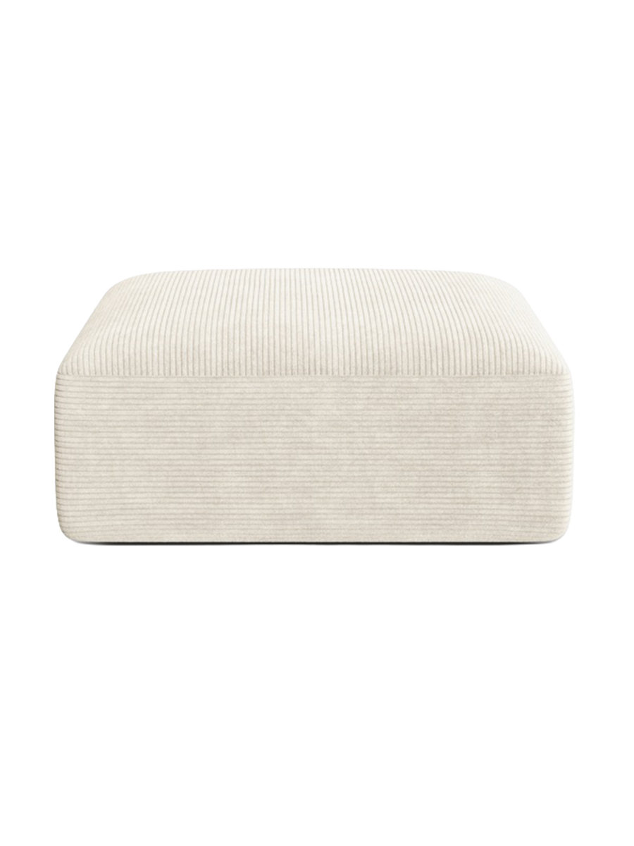 
"Campi" Design Ottoman - Cord Ivory