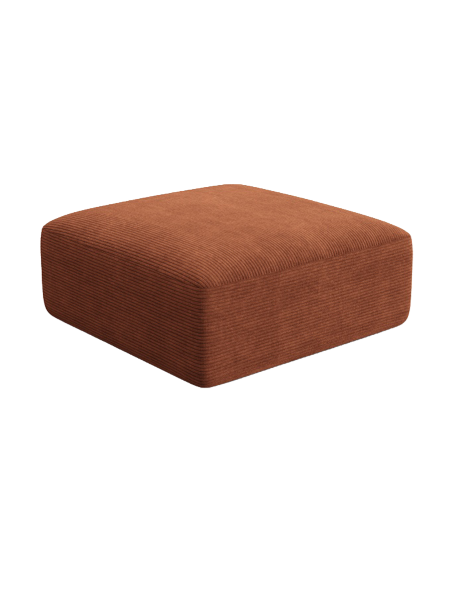 
"Campi" Design Ottoman - Cord Terracotta
