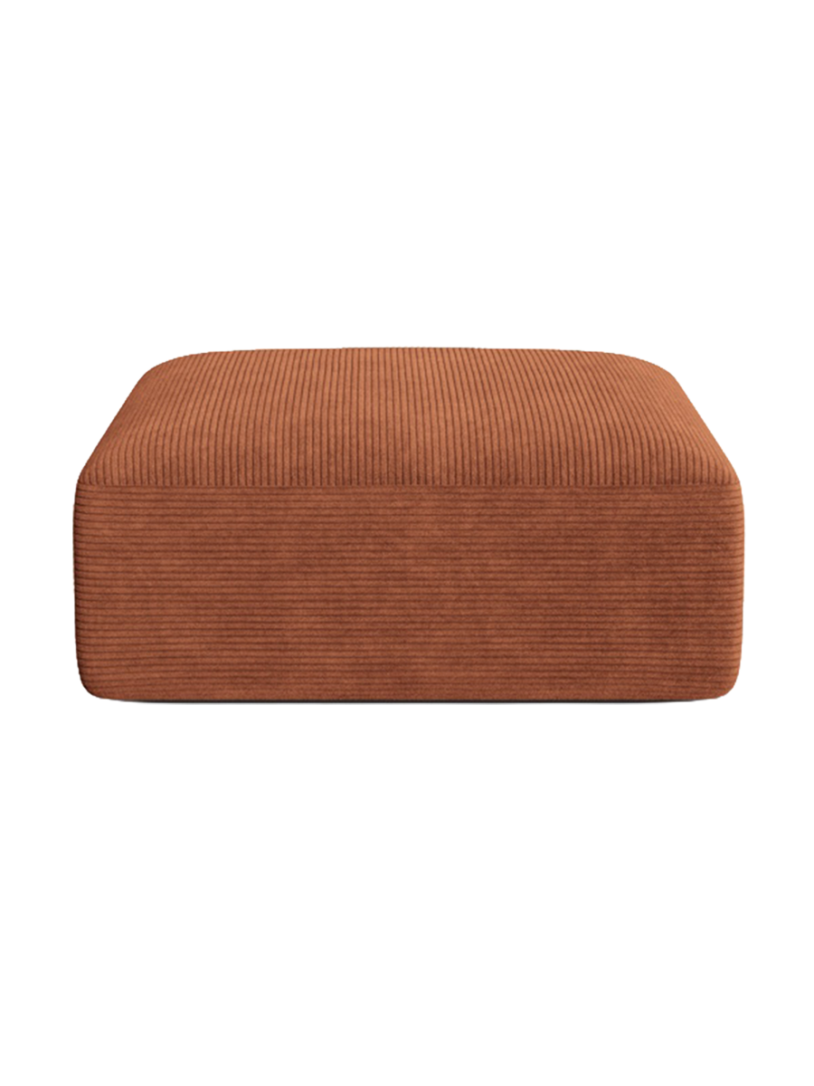
"Campi" Design Ottoman - Cord Terracotta