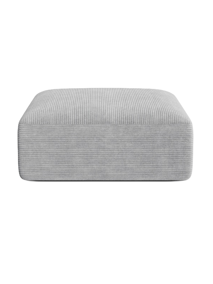 
"Campi" Design Ottoman - Cord Silver