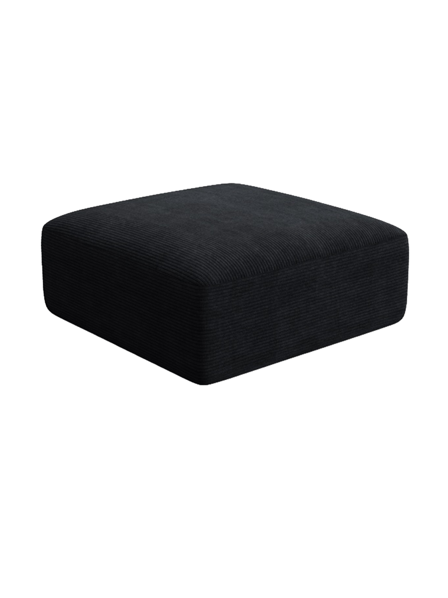 
"Campi" Design Ottoman - Cord Schwarz