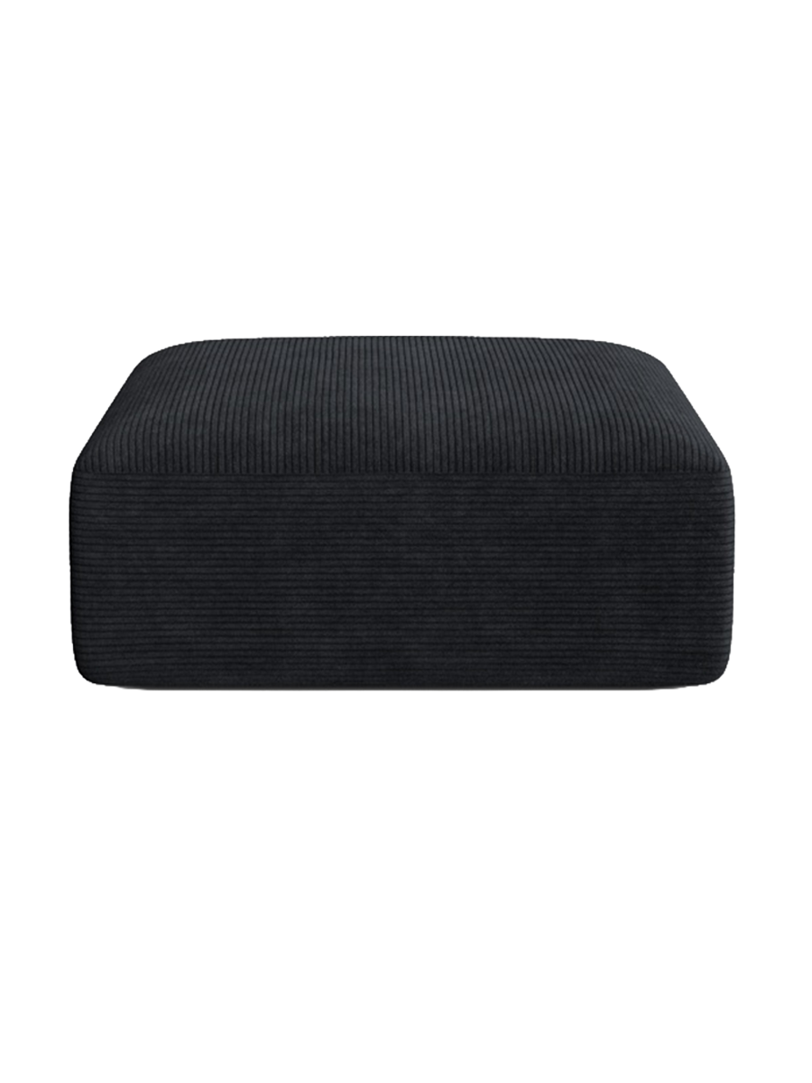 
"Campi" Design Ottoman - Cord Schwarz