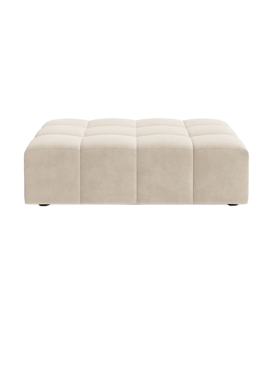 
Designer Ottoman "Chicago" - Light Beige Velvet