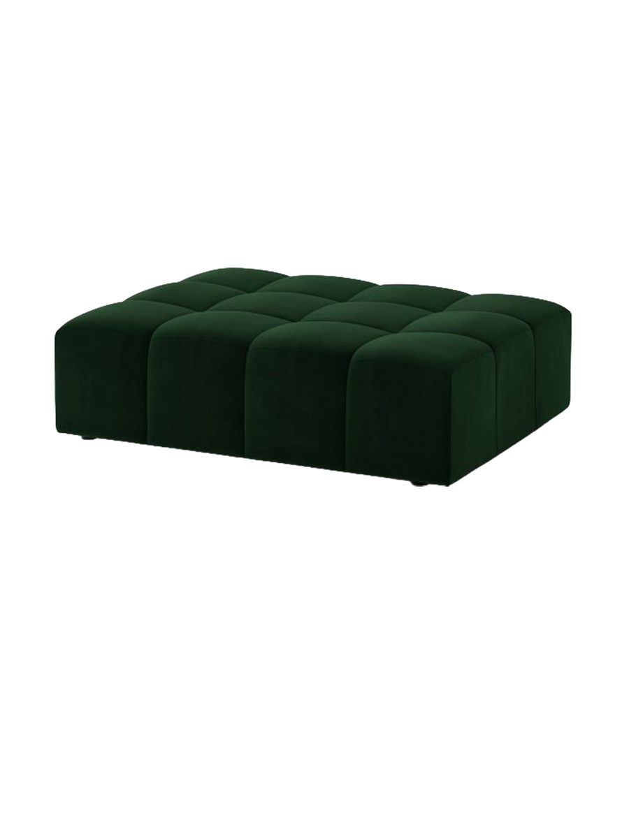 
Designer Ottoman "Chicago" - Velvet Bottle Green