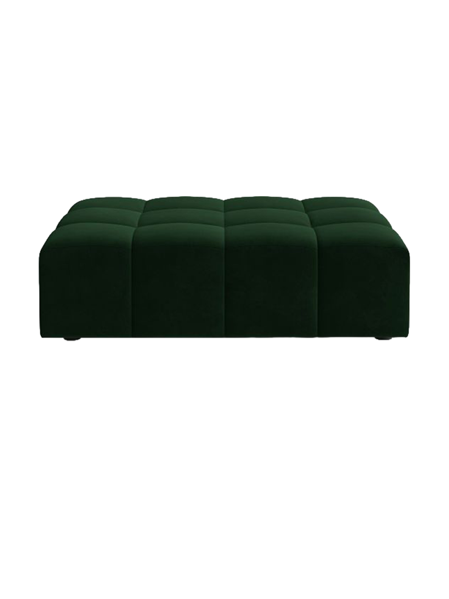 
Designer Ottoman "Chicago" - Velvet Bottle Green