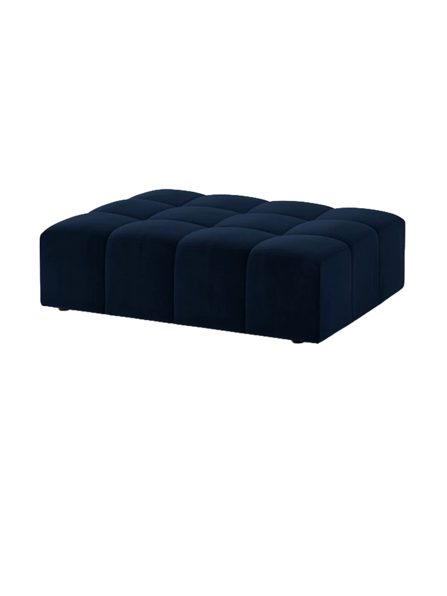 
Designer Ottoman "Chicago" - Velvet Royal Blue