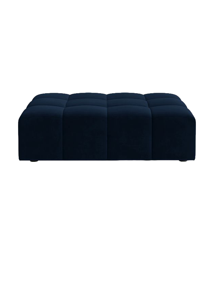
Designer Ottoman "Chicago" - Velvet Royal Blue