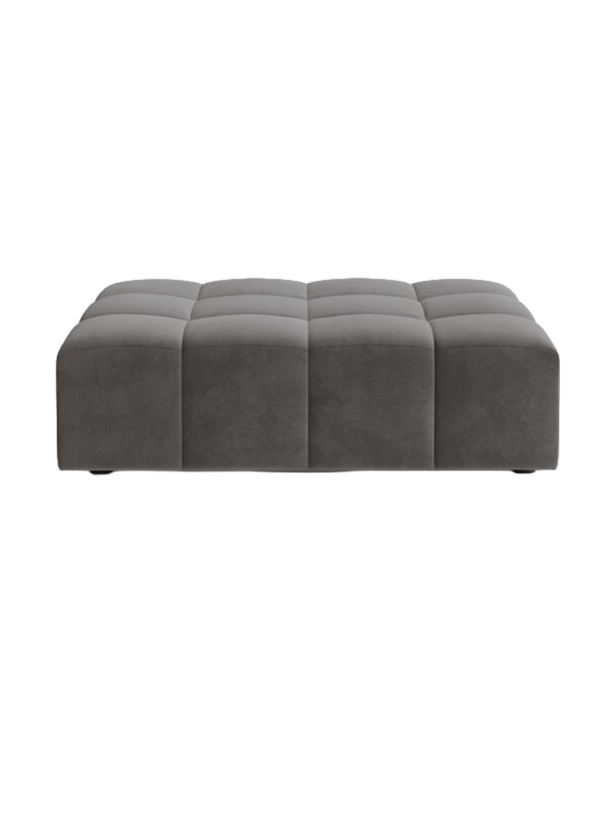 
Designer Ottoman "Chicago" - Velvet Light Grey