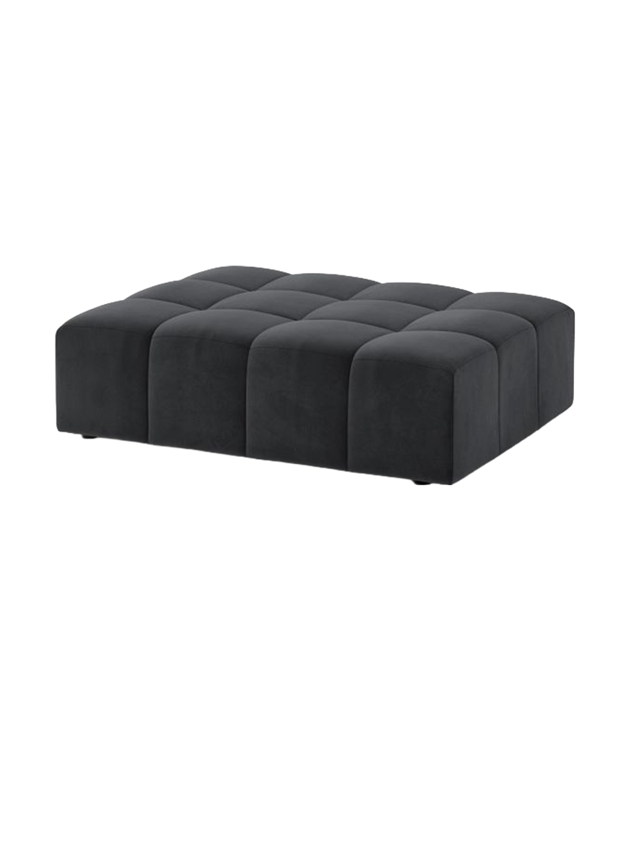 
Designer Ottoman "Chicago" - Velvet Grey