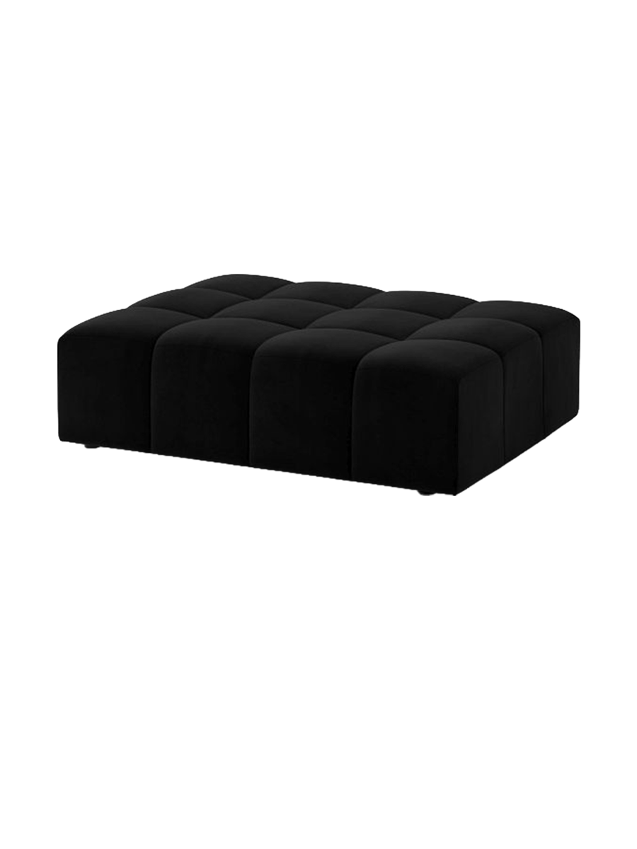 
Designer Ottoman "Chicago" - Velvet Black