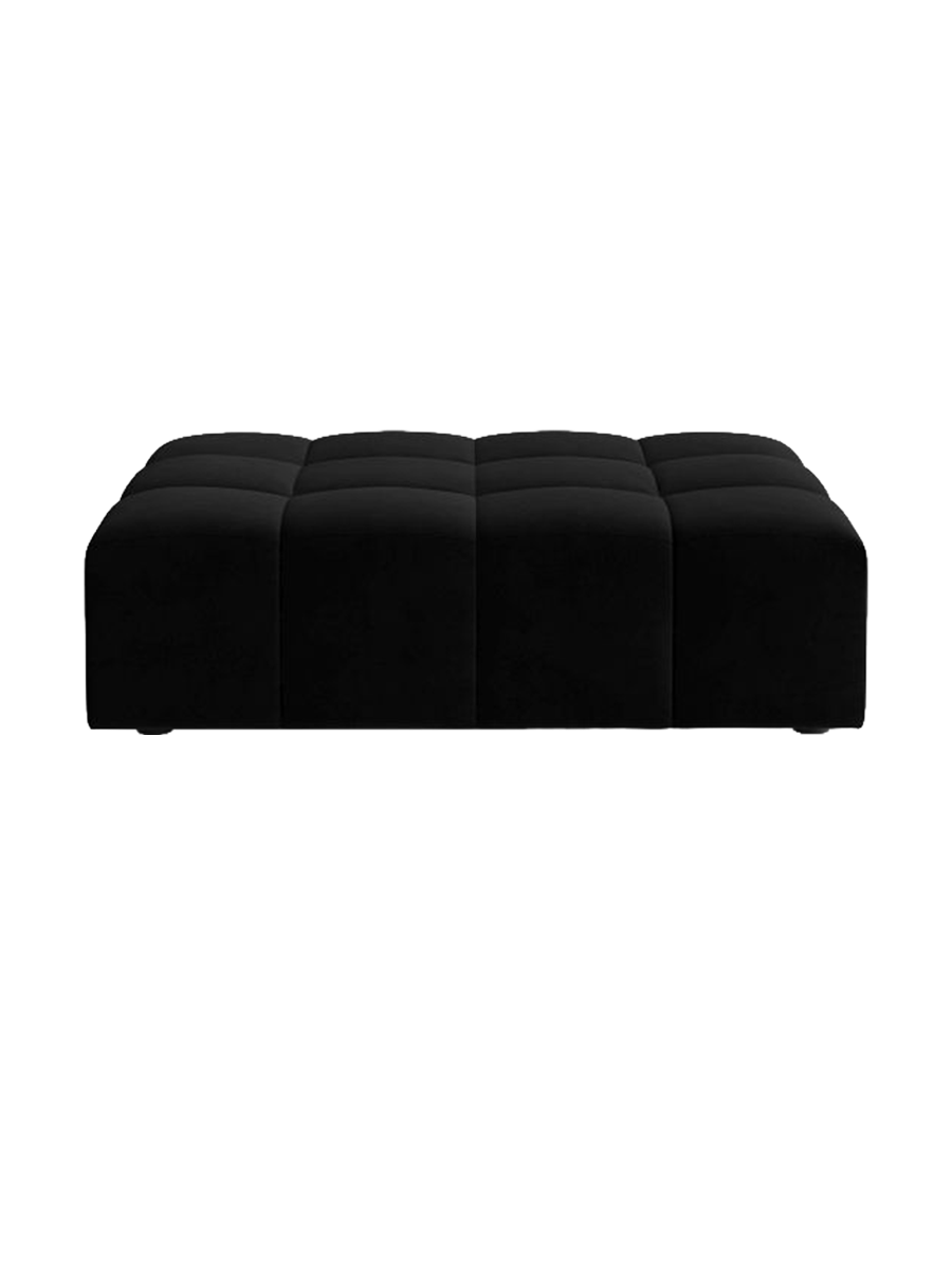 
Designer Ottoman "Chicago" - Velvet Black