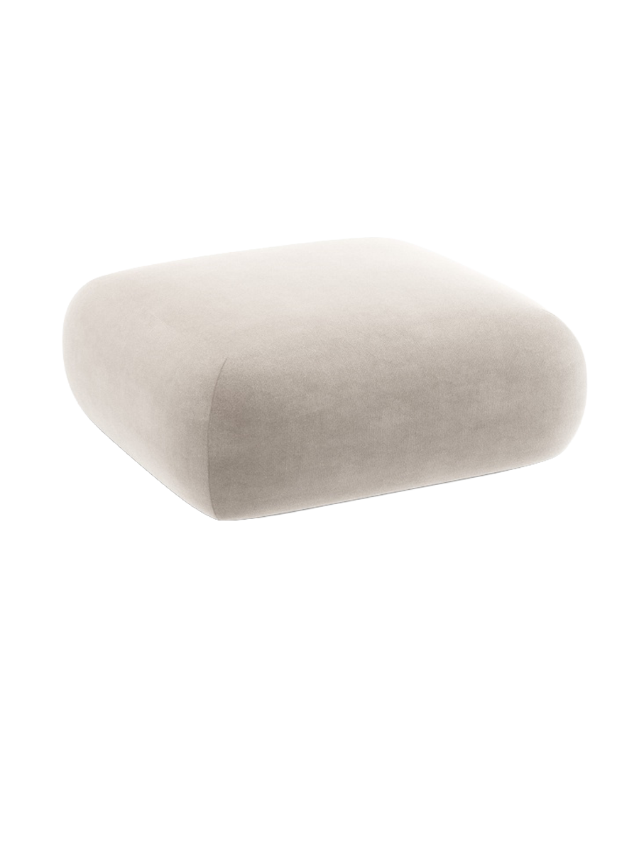 
Design Sitzpouf „Nolio“ - Samt Beige hell / 100 x 100 cm