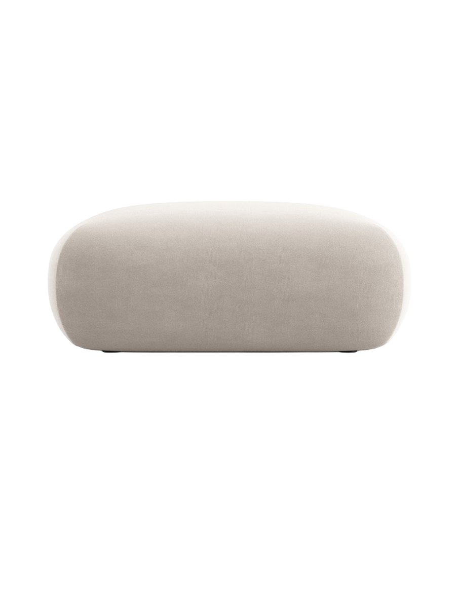 
Design Sitzpouf „Nolio“ - Samt Beige hell / 100 x 100 cm