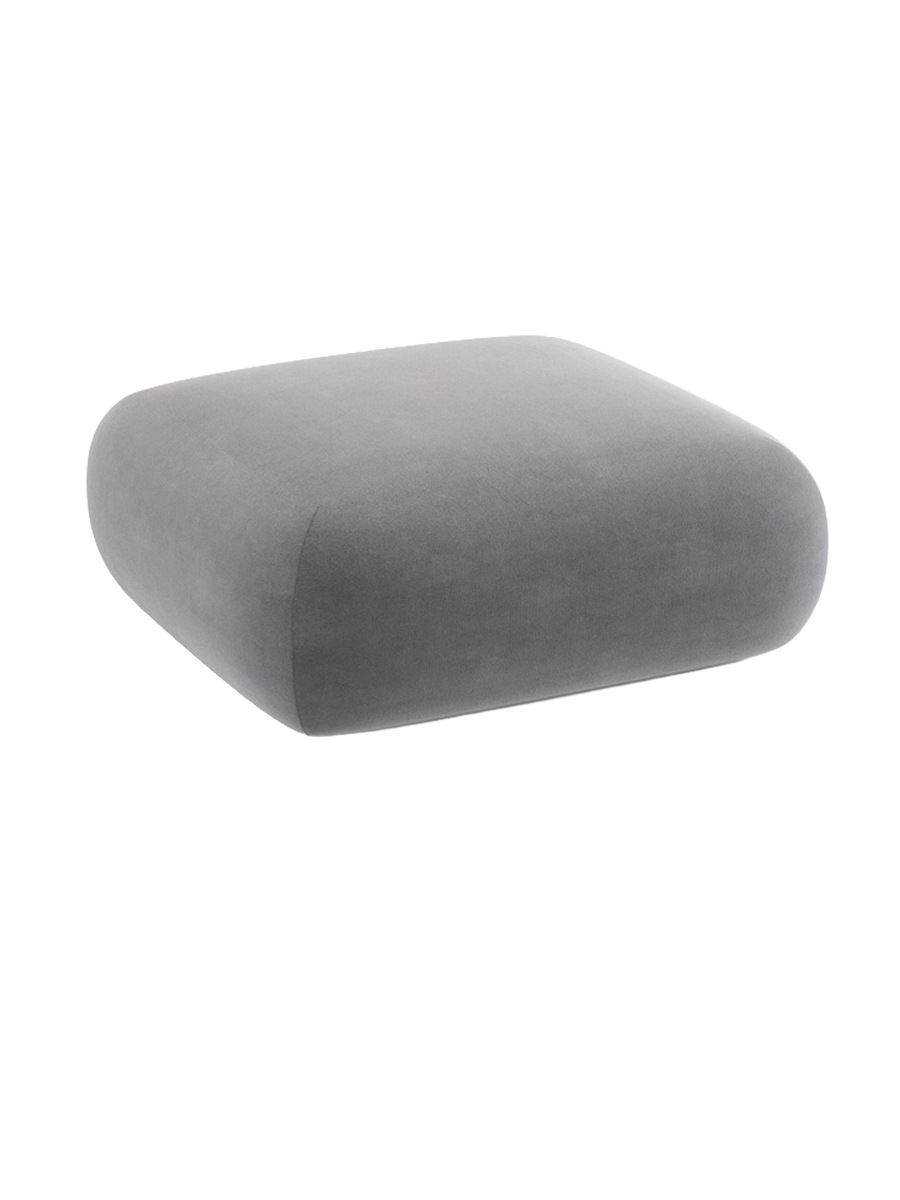 
Design Sitzpouf „Nolio“ - Samt Hellgrau / 100 x 100 cm