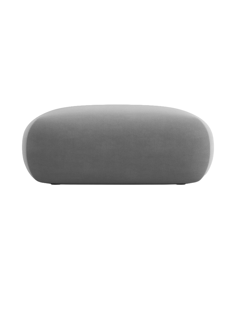 
Design Sitzpouf „Nolio“ - Samt Hellgrau / 100 x 100 cm