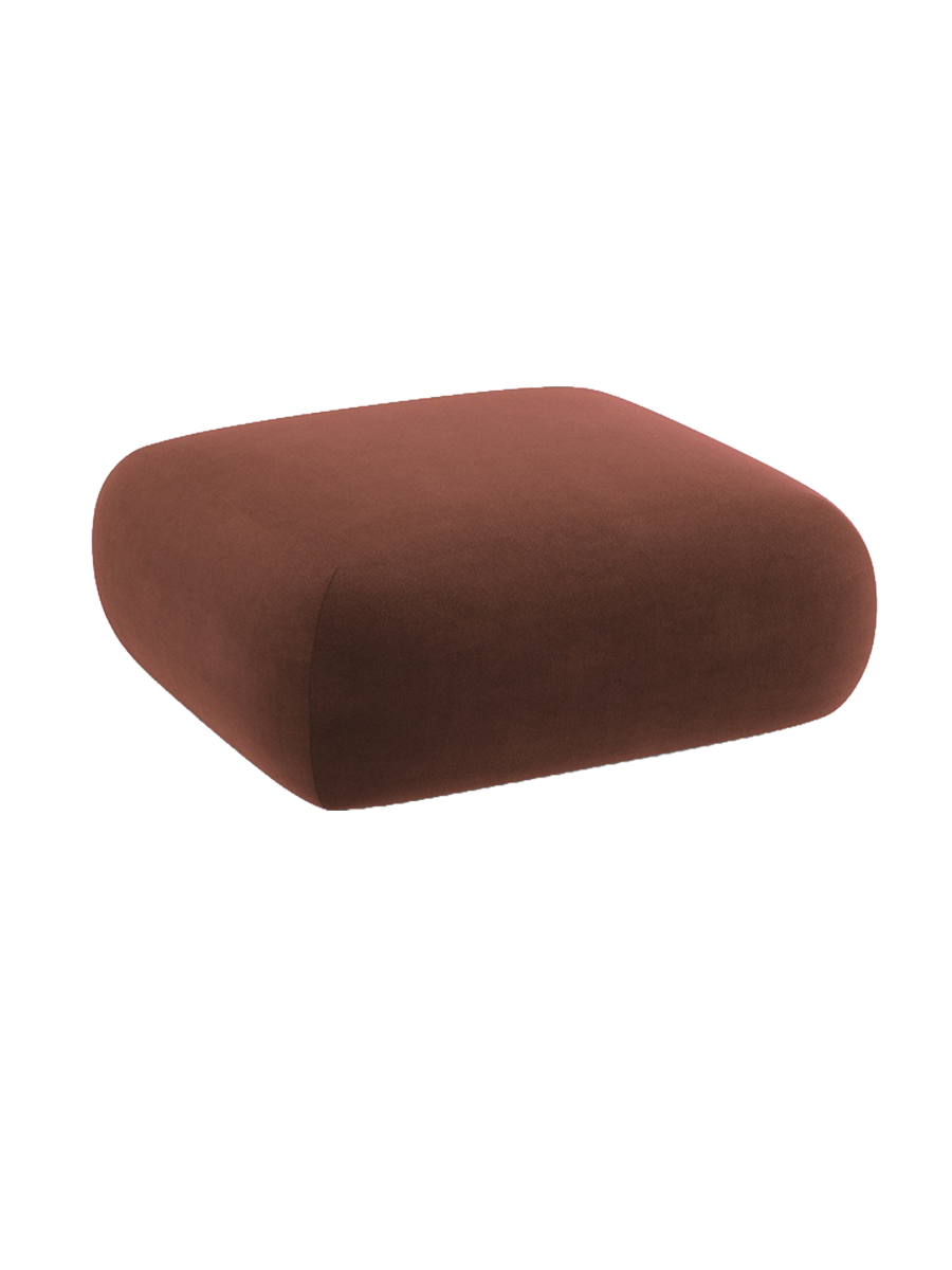 
Design Sitzpouf „Nolio“ - Samt Terracotta dunkel / 100 x 100 cm