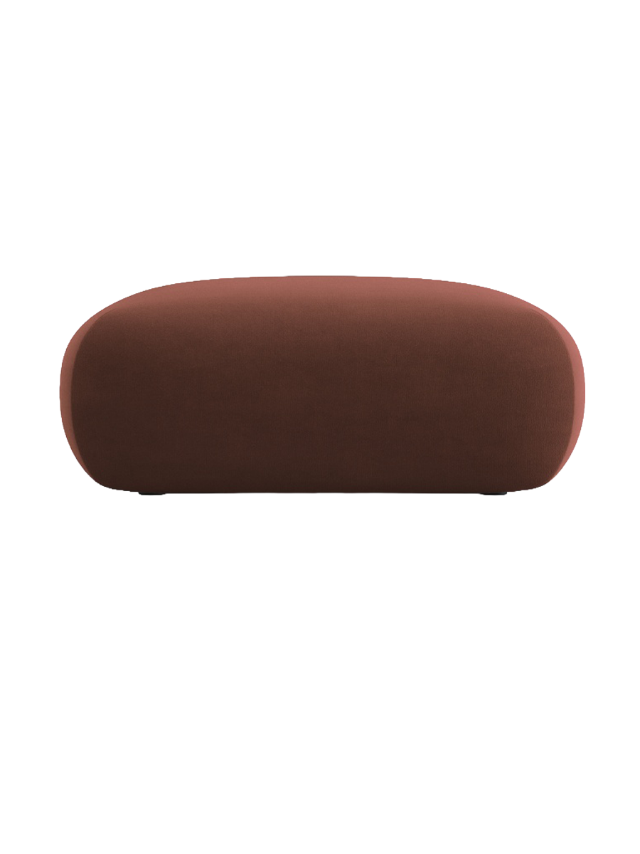 
Design Sitzpouf „Nolio“ - Samt Terracotta dunkel / 100 x 100 cm