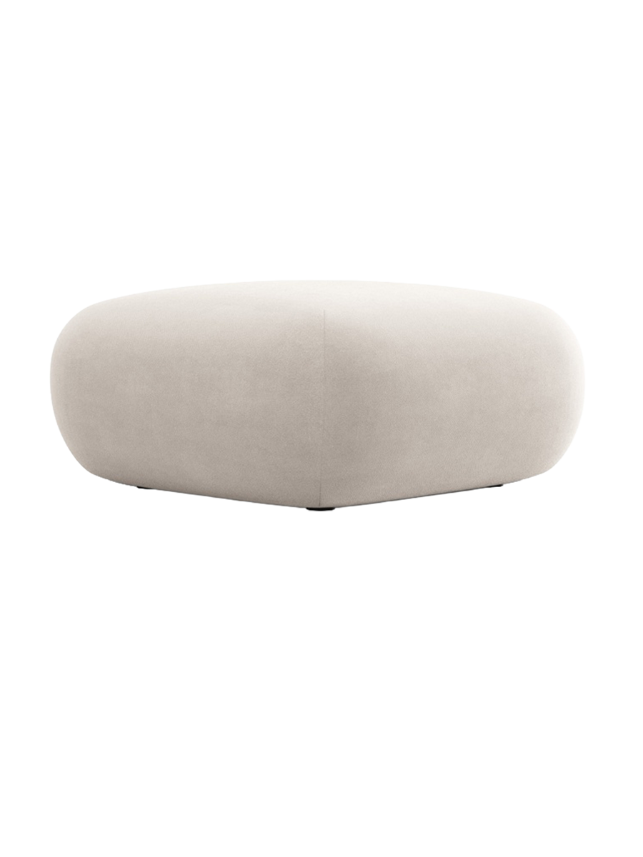 
Design Sitzpouf „Nolio“ - Samt Beige hell / 75 x 75 cm